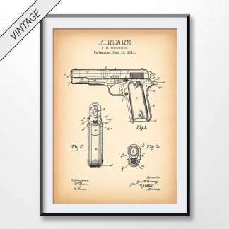 vintage Firearm patent poster