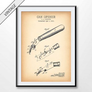 vintage Can Opener patent poster