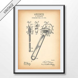 vintage Wrench patent poster