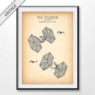 vintage TIE Fighter patent poster