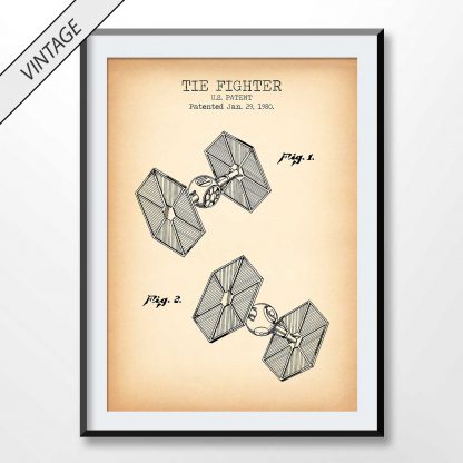 vintage TIE Fighter patent poster