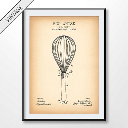 vintage Egg Whisk patent poster