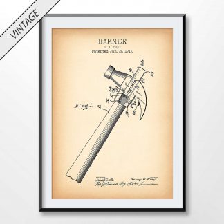 vintage hammer patent poster