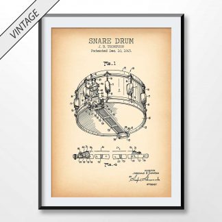vintage Snare Drum patent poster