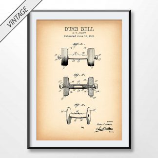 vintage Dumb Bell patent poster