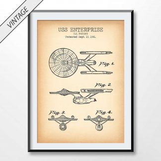 vintage USS Enterprise patent poster