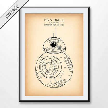 vintage BB-8 Droid patent poster