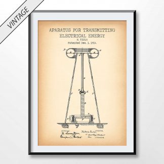 vintage Electricity Transmitter patent poster