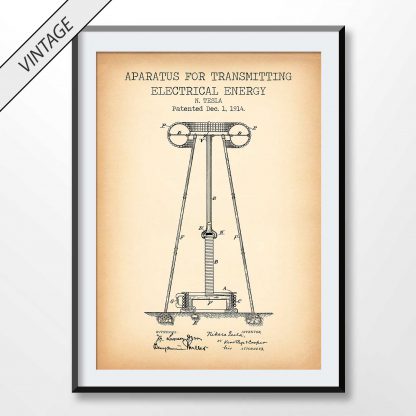 vintage Electricity Transmitter patent poster