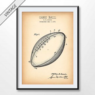 vintage Game Ball patent poster
