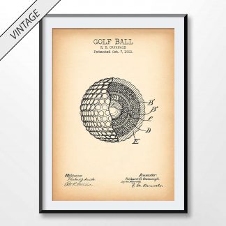 vintage Golf Ball patent poster