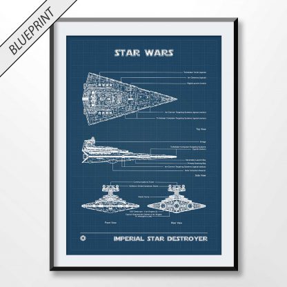 star wars Imperial Star Destroyer blueprint poster